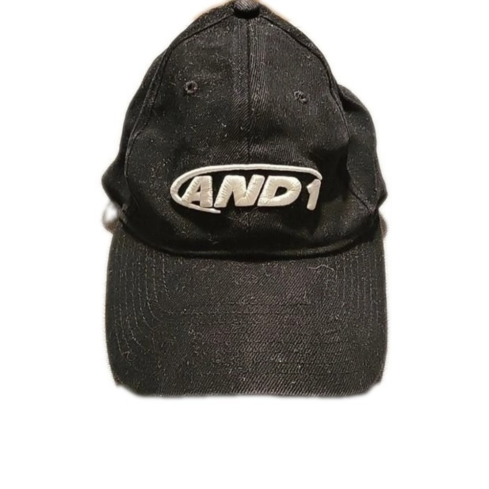 AND 1 vintage hat S/M black with white logo casual relaxed beachy casual hat